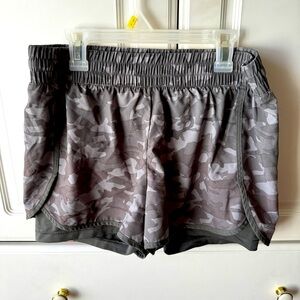 Grey Camo Athletic Shorts Velocity